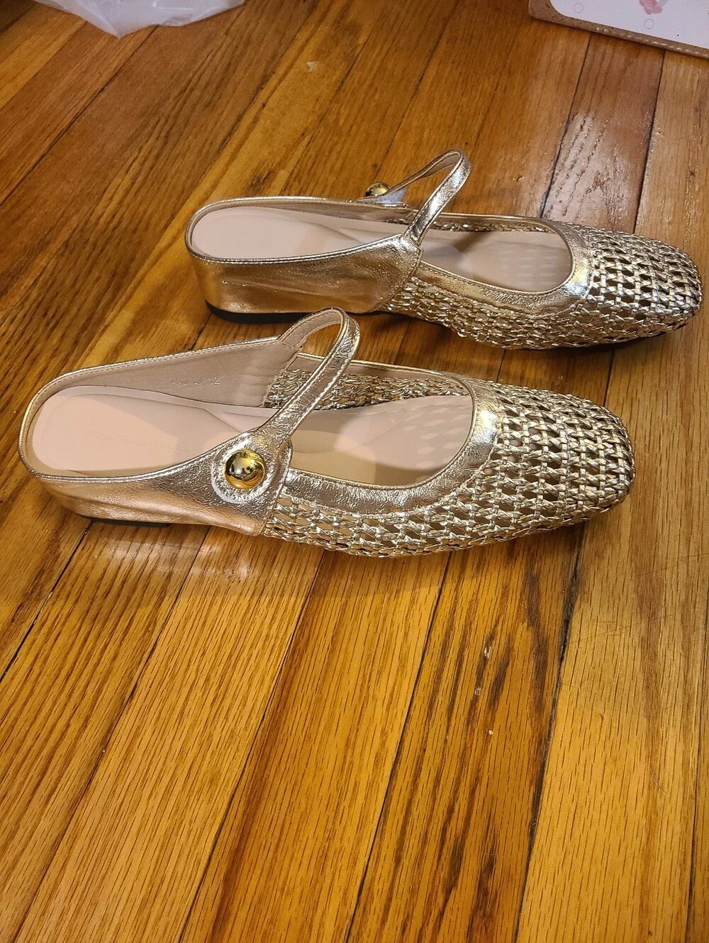 Woven Faux Leather Shoes For Women